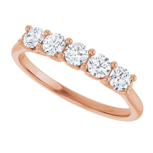 14K White Gold 1/2 CTW Natural Diamond Love Band