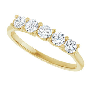 14K White Gold 1/2 CTW Natural Diamond Love Band