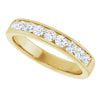 14K Yellow Gold 1 CTW Square-Cut Natural Diamond Band