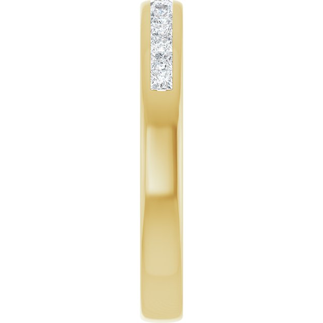 14K Yellow Gold 1 CTW Square-Cut Natural Diamond Band