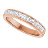 14K Yellow Gold 1 CTW Square-Cut Natural Diamond Band