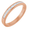 14K Yellow Gold 1 CTW Square-Cut Natural Diamond Band