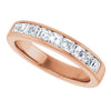 14K Yellow Gold 1 CTW Square-Cut Natural Diamond Band