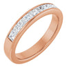 14K Yellow Gold 1 CTW Square-Cut Natural Diamond Band