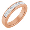 14K Yellow Gold 1 CTW Square-Cut Natural Diamond Band