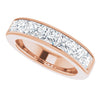 14K Yellow Gold 1 CTW Square-Cut Natural Diamond Band