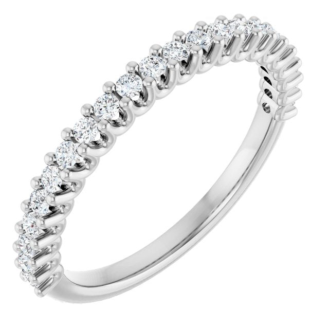 14K White 1/2 CTW Natural Diamond Anniversary Band