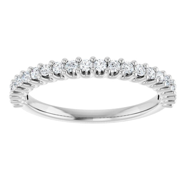 14K White 1/2 CTW Natural Diamond Anniversary Band