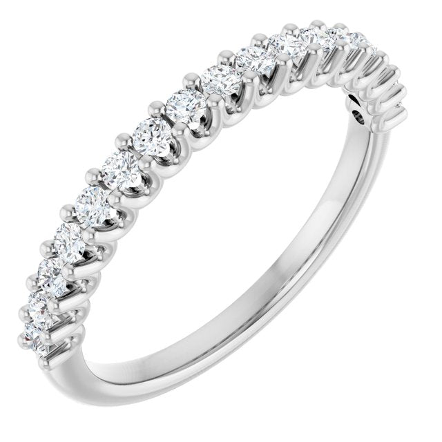 14K White 1/2 CTW Natural Diamond Anniversary Band