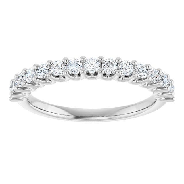 Elegant 14K White Gold 1/2 CTW Diamond Anniversary Ring