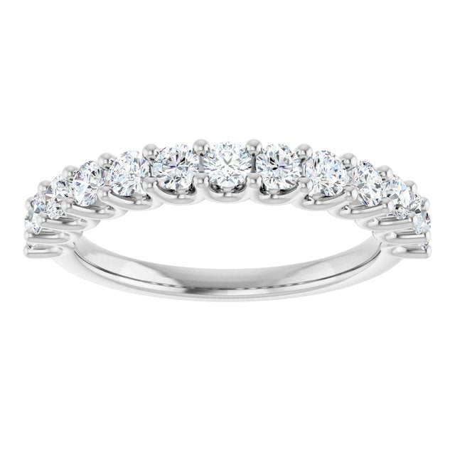 Elegant 14K White Gold 1/2 CTW Diamond Anniversary Ring