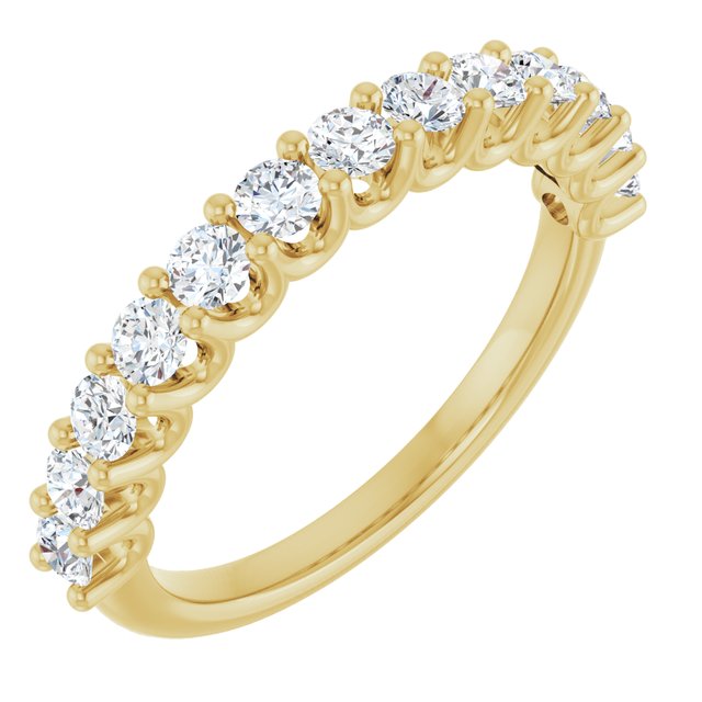 14K White 1/2 CTW Natural Diamond Anniversary Band