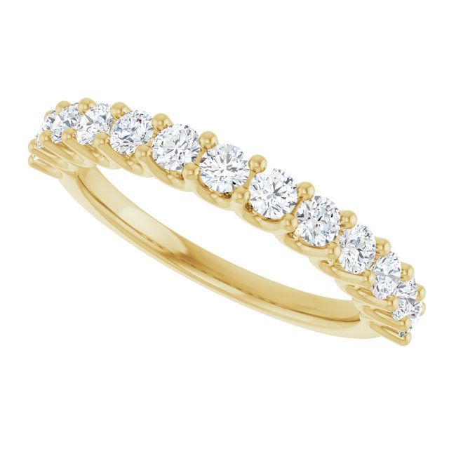 14K White 1/2 CTW Natural Diamond Anniversary Band