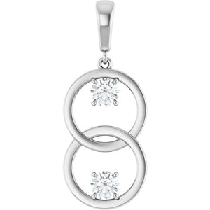 14K Gold Natural Diamond Pendant - Options Available