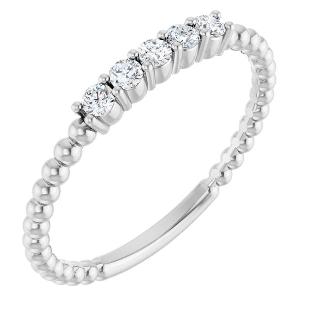 14K Gold Natural Aquamarine Stackable Ring
