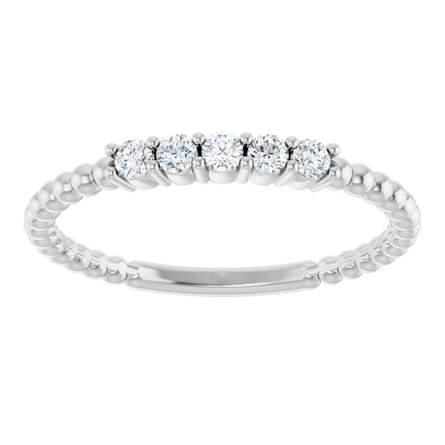 1/6 Ctw Natural Diamond Stackable Ring