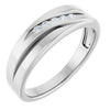 Platinum 1/10 CTW Natural Diamond Polished Band