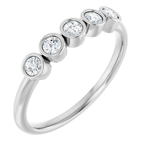 14K Gold, Silver & Platinum Natural Diamond Ring - Options Available