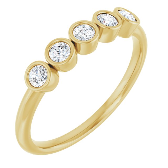 1/3 CTW Natural Diamond Round Ring Crafted in 14K Gold, Platinum & Silver