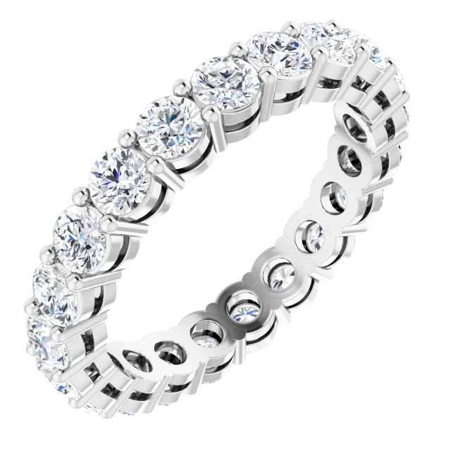 14K Gold & Platinum Lab-Grown Diamond Eternity Band - Options Available