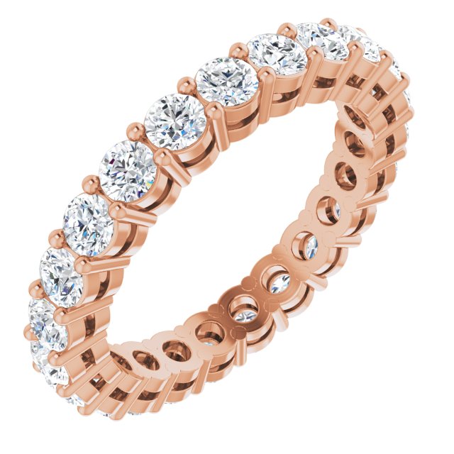 14K Gold & Platinum Lab-Grown Diamond Eternity Ring - Options Available