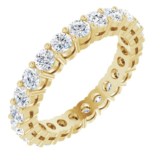 14K Gold & Platinum Lab-Grown Diamond Eternity Ring - Options Available