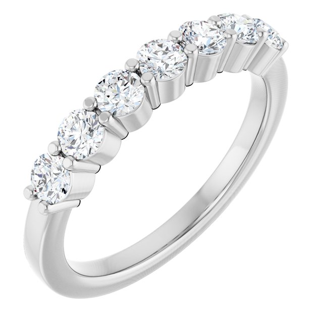 14K White 1/10 CTW Natural Diamond Anniversary Band