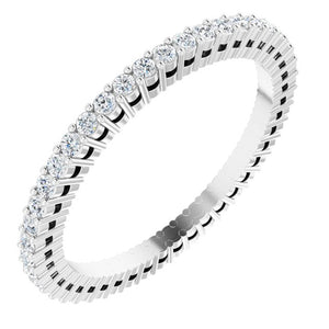 14K Gold & Platinum Natural Diamond Eternity Band - Options Available