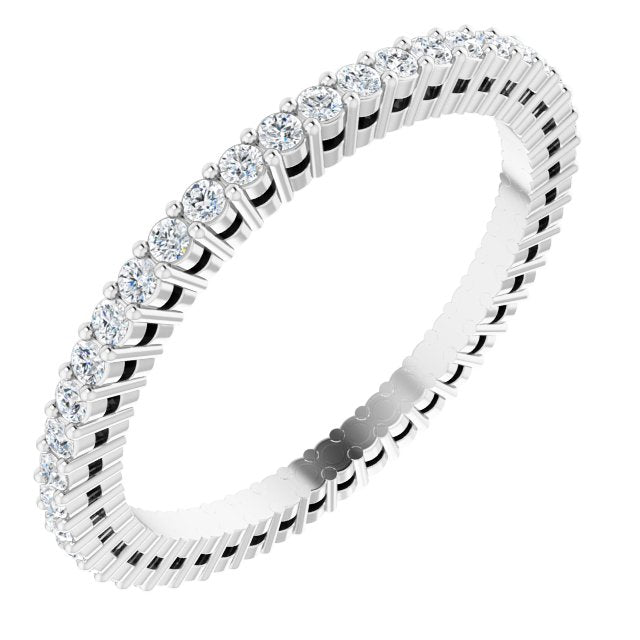1/2 CTW Natural Diamond Eternity Band in 14K Gold & Platinum