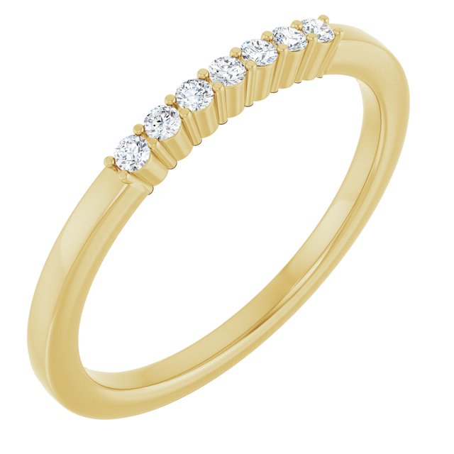 14K White 1/10 CTW Natural Diamond Anniversary Band