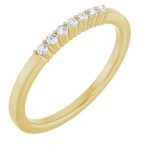 14K Gold & Platinum Natural Diamond Anniversary Band - Options Available