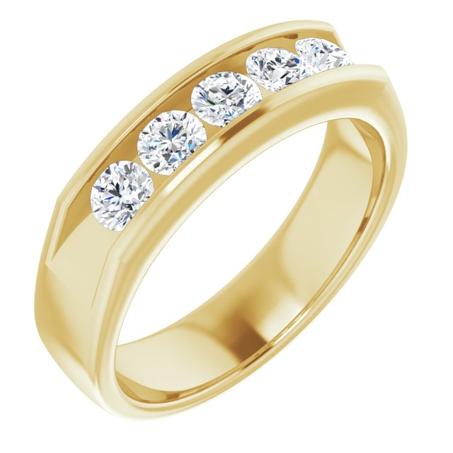 14K Yellow 1/2 CTW Natural Diamond Band