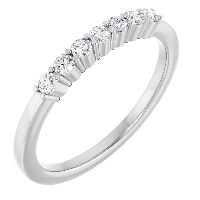 14K White 1/10 CTW Natural Diamond Anniversary Band