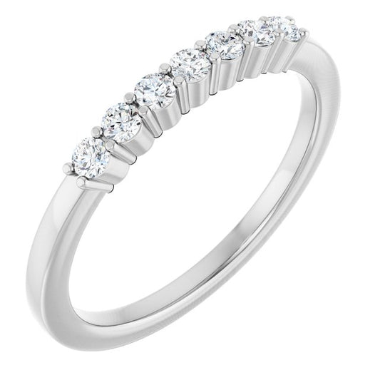 14K Gold & Platinum Natural Diamond Anniversary Band - Options Available