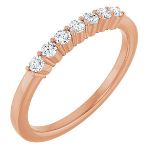 14K Gold & Platinum Natural Diamond Anniversary Band - Options Available