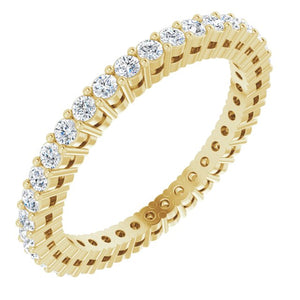 14K Gold & Platinum Natural Diamond Eternity Band - Options Available