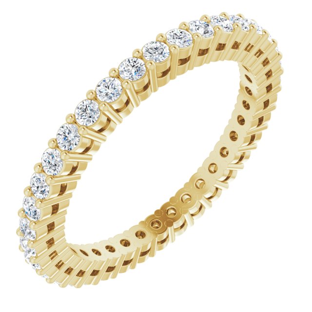 14K Gold & Platinum Natural Diamond Eternity Band - Options Available