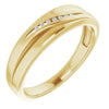 Platinum 1/10 CTW Natural Diamond Polished Band