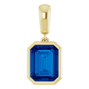14K Gold Natural Aquamarine Pendant - Options Available