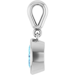 14K Gold Natural Aquamarine Pendant - Options Available