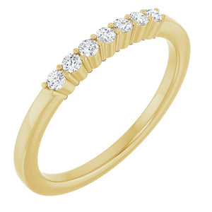 14K Gold Natural Diamond Anniversary Band - Options Available