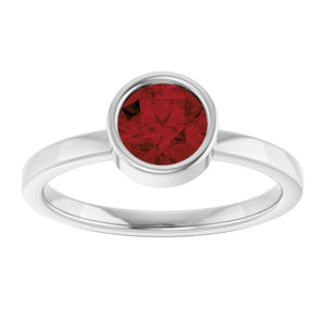 14K Gold Natural Mozambique Garnet Ring