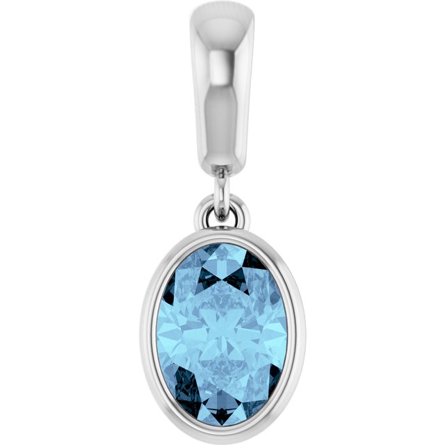 14K Gold Natural Aquamarine Pendant - Options Available