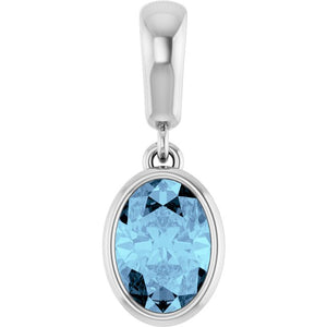14K Gold Natural Aquamarine Pendant - Options Available