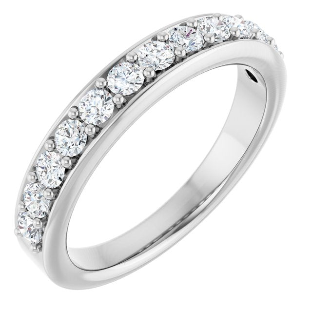 Platinum 5/8 CTW Natural Diamond Anniversary Band