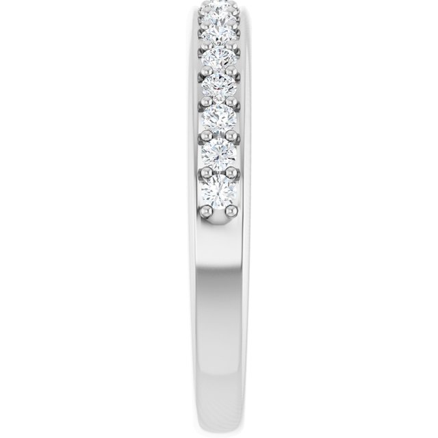 Platinum 5/8 CTW Round Natural Diamond Anniversary Ring