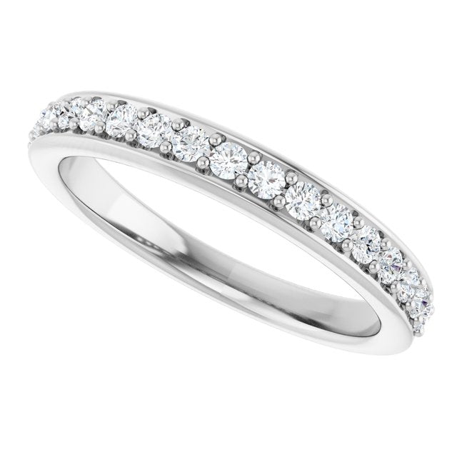 Platinum 5/8 CTW Natural Diamond Anniversary Band