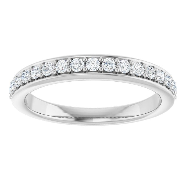 Platinum 5/8 CTW Natural Diamond Anniversary Band