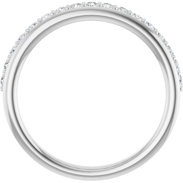 Platinum 5/8 CTW Natural Diamond Anniversary Band