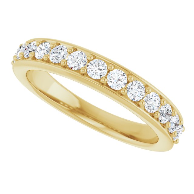 Platinum 5/8 CTW Round Natural Diamond Anniversary Ring